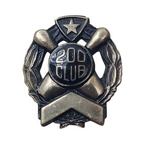 Vintage 200 Club Bowling Pin Award Lapel Pins Brass Tone Morgans